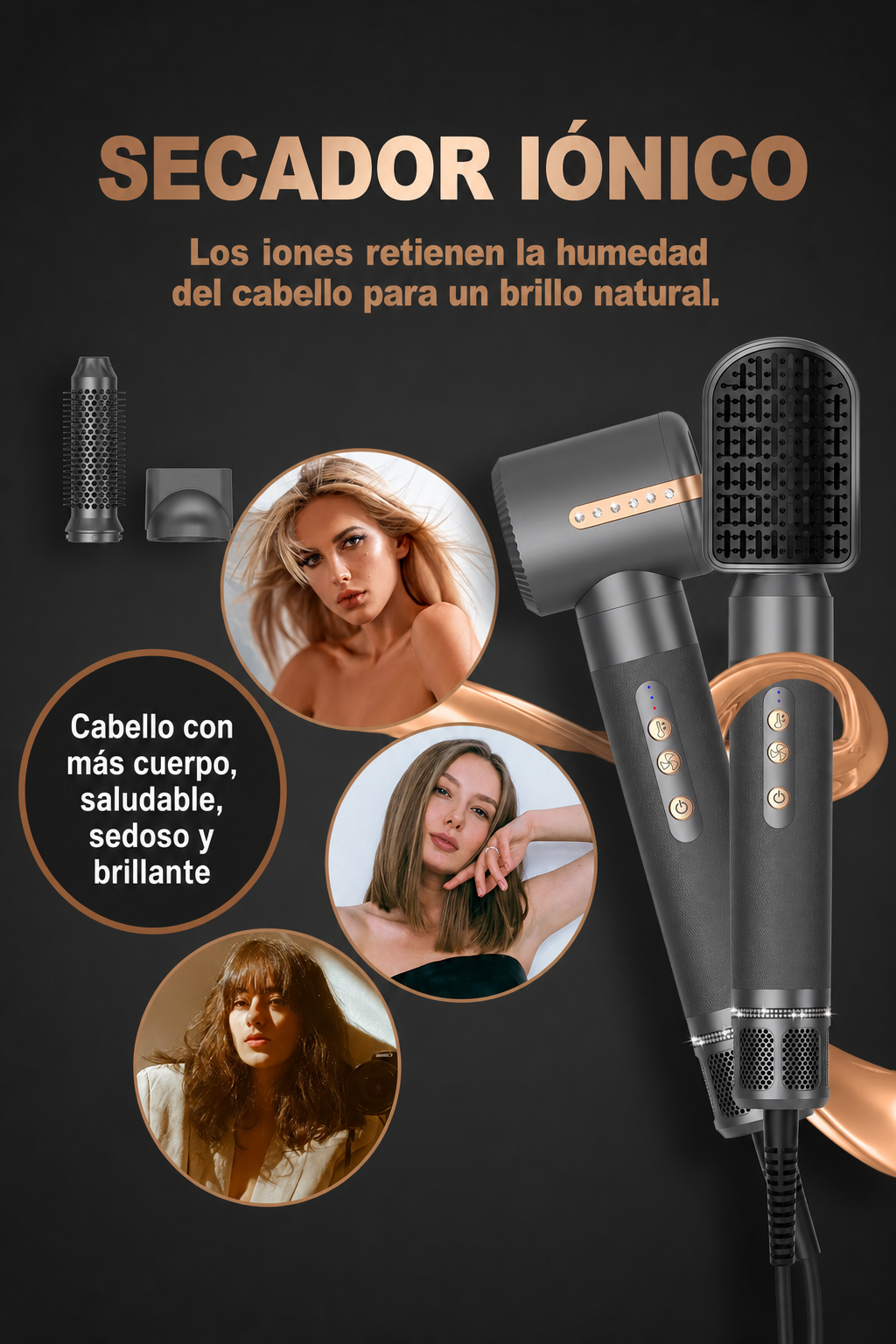 Tecnología iónica para un cabello suave y brillante
