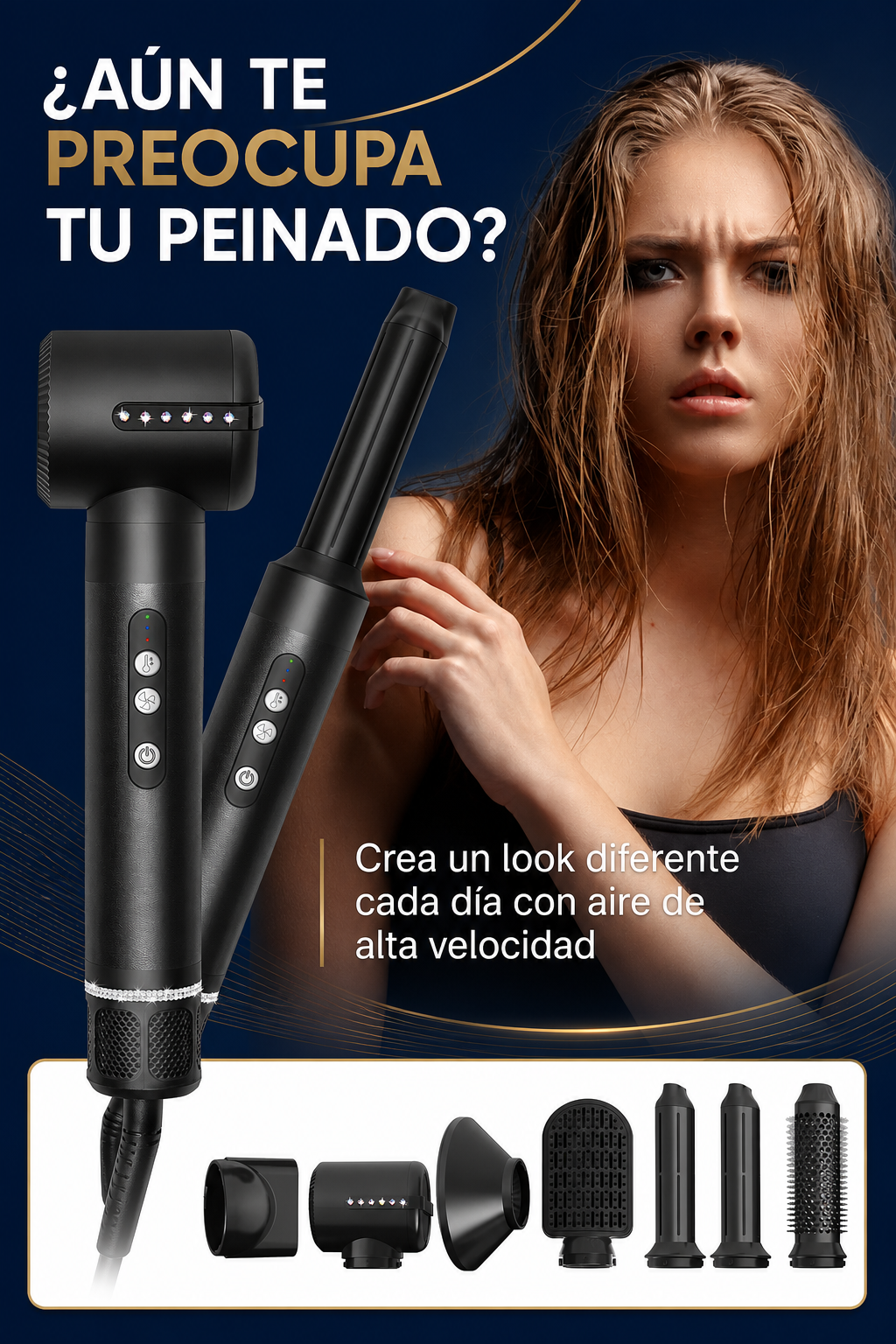 Peinados diarios con aire de alta velocidad